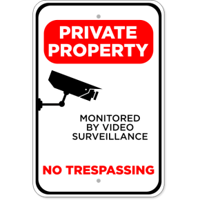 Private Property Video Monitored Aluminum Sign | 18