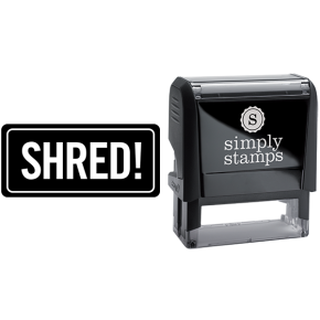 Rounded Rectangle Shred Business Stamp