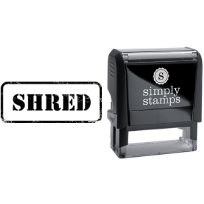 Shred in Army Stamp Lettering Business Stamp