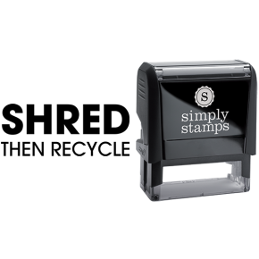 Shred Then Recycle Business Stamp