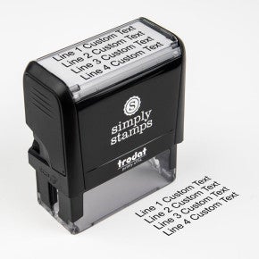 4 Line Custom Rubber Stamp