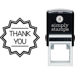 Thank You in Geometric Shape Business Stamp