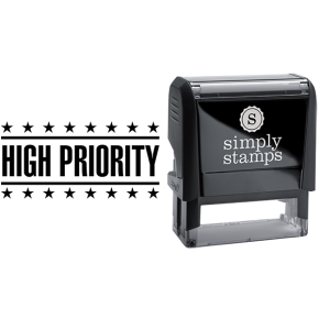 High Priority with Stars Business Stamp