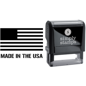 Made in the USA with Flag Business Stamp