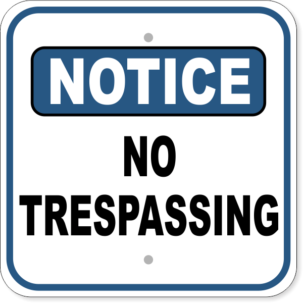Notice Sign - NO TRESPASSING | HC Brands