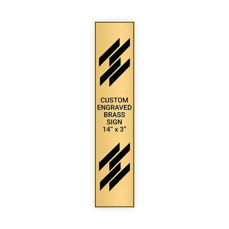 Vertical Engraved Heavy Brass Signs 14