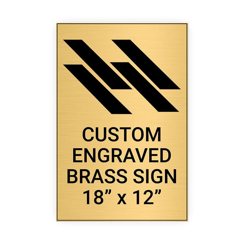 Vertical Engraved Heavy Brass Signs 18