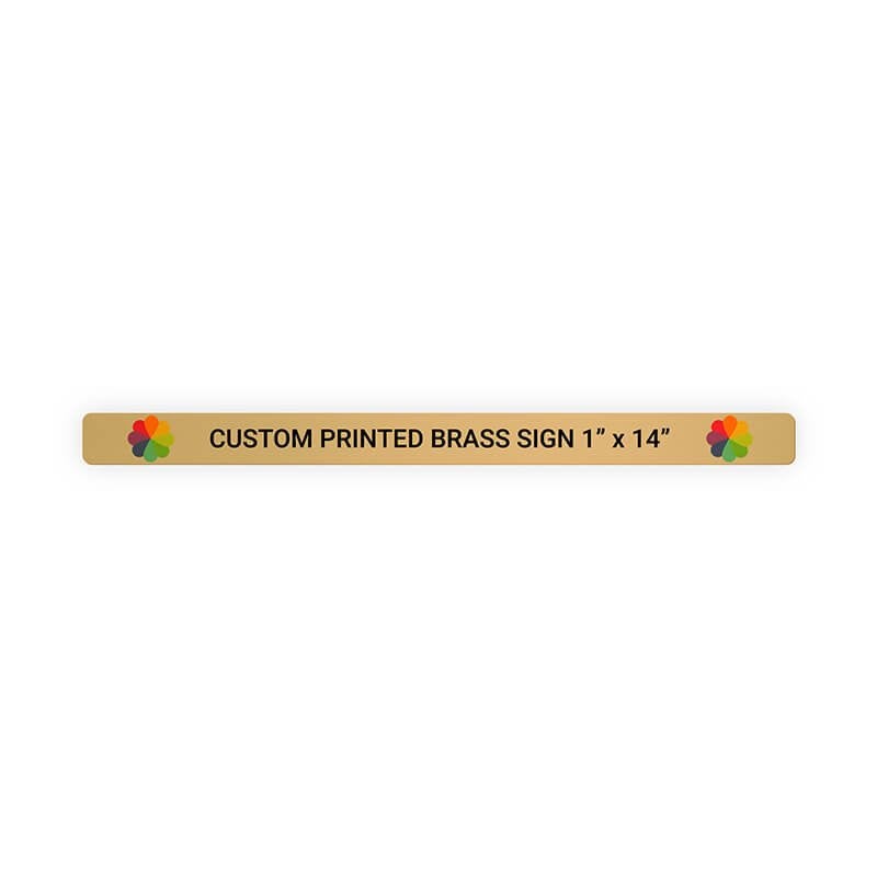 Horizontal Full Color Brass Signs 1