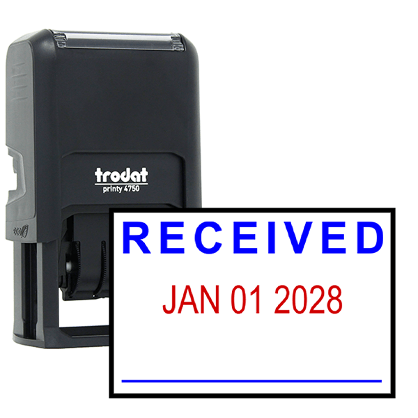 Custom Text Date Stamp, 2 Top Lines 2 Bottom HC Brands