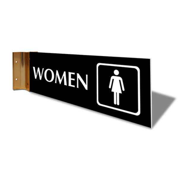 Women's Room Icon Projection Sign | 4" x 12"