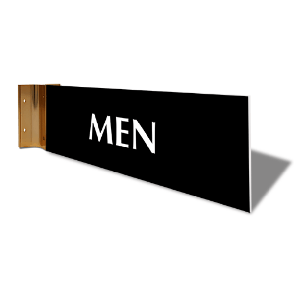 Men's Room Projection Sign | 4" x 12"