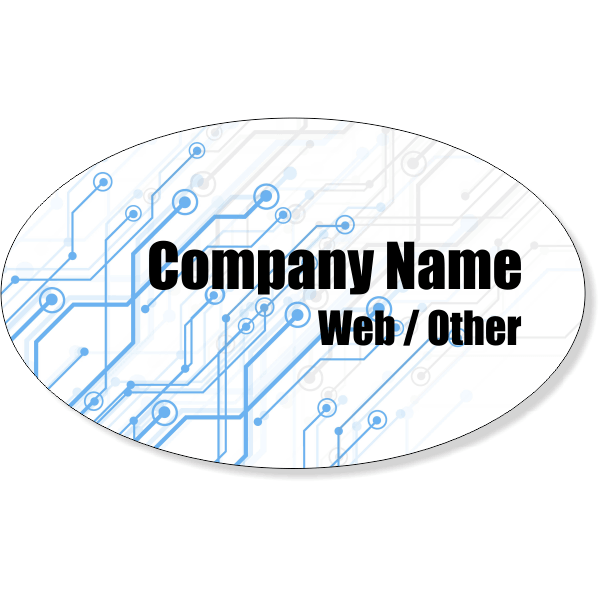 Circuit Board Oval Bumper Sticker | 3" x 5"