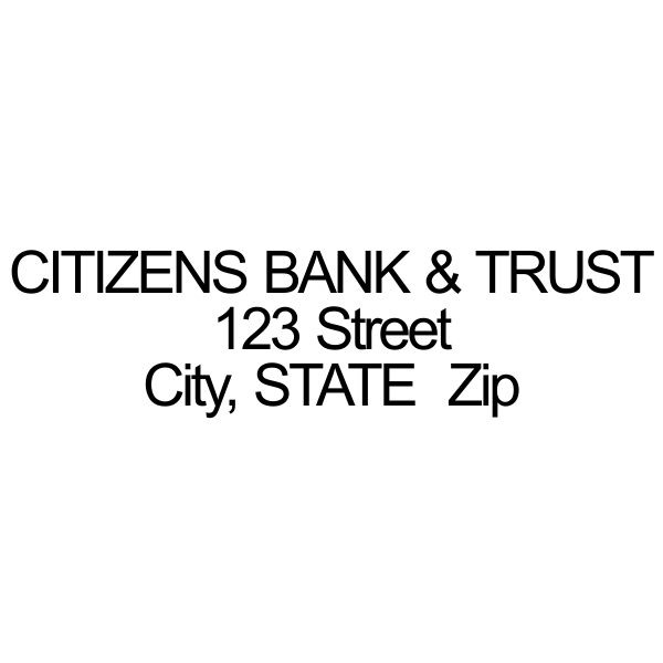 Citizens Bank & Trust - Address Stamp