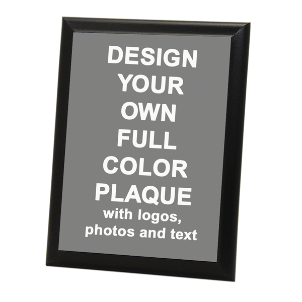 Full Color 8" x 10" Black Edge Photo Plaque