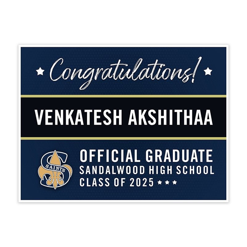 Bartram Trail High School Graduation Yard Sign