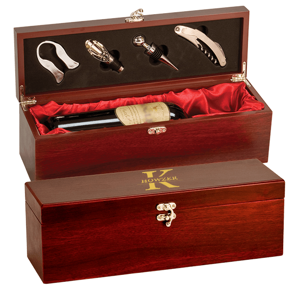 Name Initial Wine Bottle Gift Box