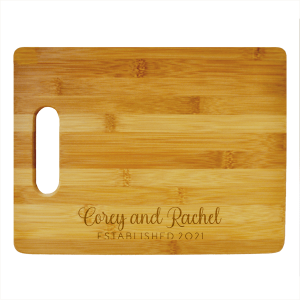 Custom Name And Date Script Cutting Board