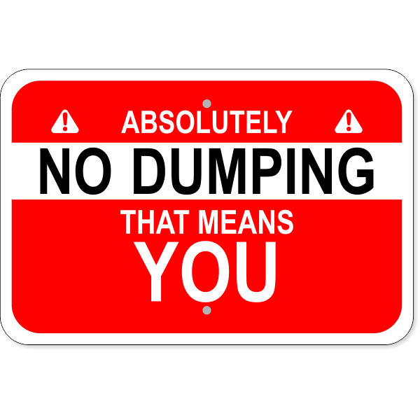 thumbnail interactive-video image 1 of No Hazardous Materials Dumpster Sign - 10x7 Inch Vinyl Decal, Weather Resistant 1 of 10