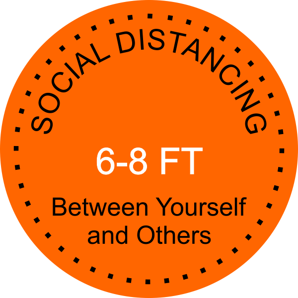Round Social Distancing Floor Decal