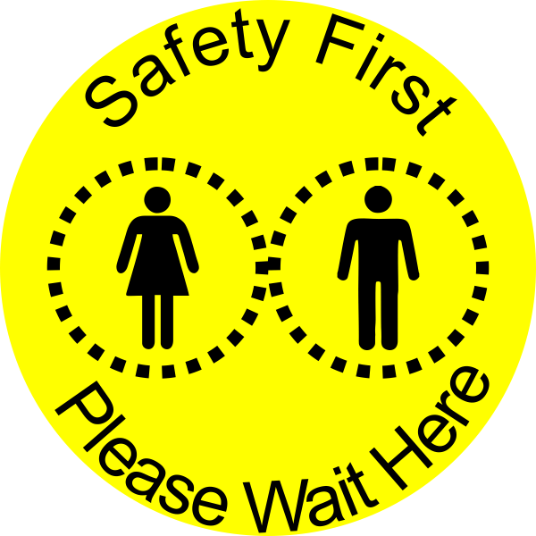 Round Safety First Floor Decal