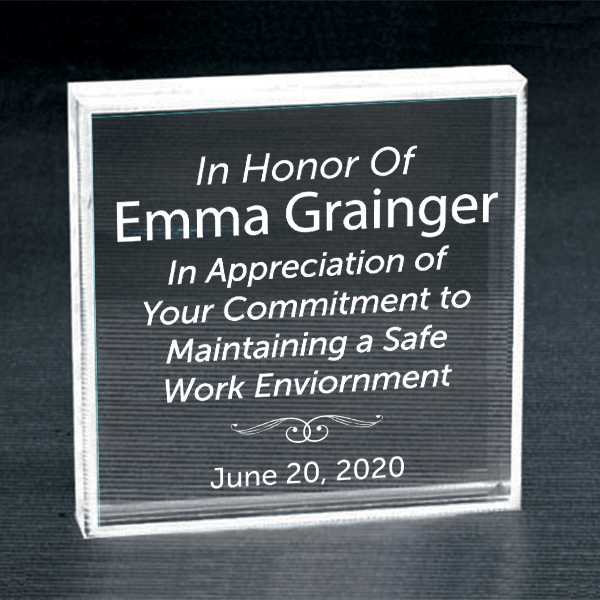 Safety Goal Clear Paperweight