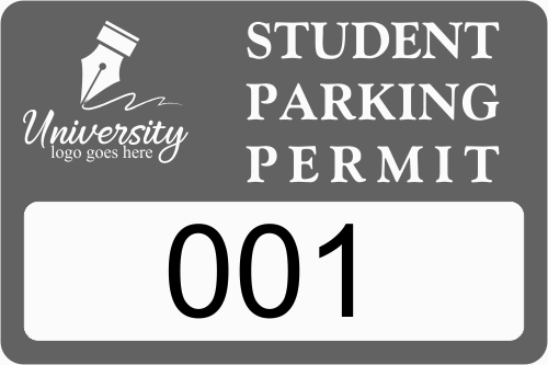 Student Parking Bumper Sticker