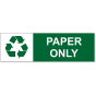 3" x 10 Paper Recycle Decal