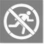 Choose Your Size No Running Icon Stencil