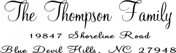 Thompson Handwritten Return Address Stamp Thompson Handwritten Return Address Stamp