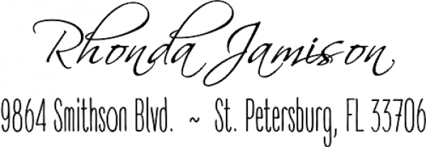 Jamison Cursive Address Stamp Jamison Cursive Address Stamp