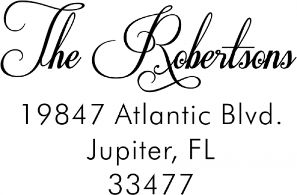 Robertsons Handwritten Custom Return Address Stamp Robertsons Handwritten Custom Return Address Stamp