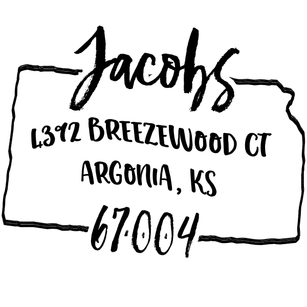 Custom Kansas Address Stamp Simply Stamps