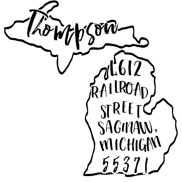 Custom Michigan Address Stamp Simply Stamps