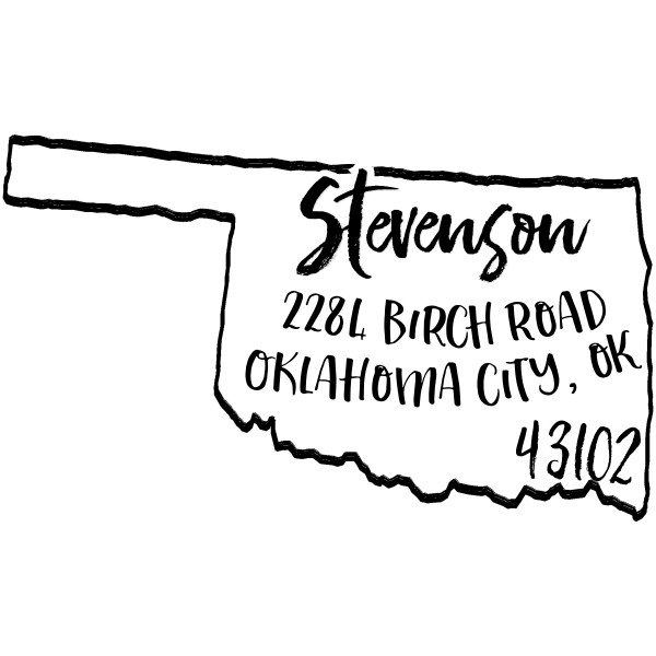 Custom Oklahoma Address Stamp Simply Stamps