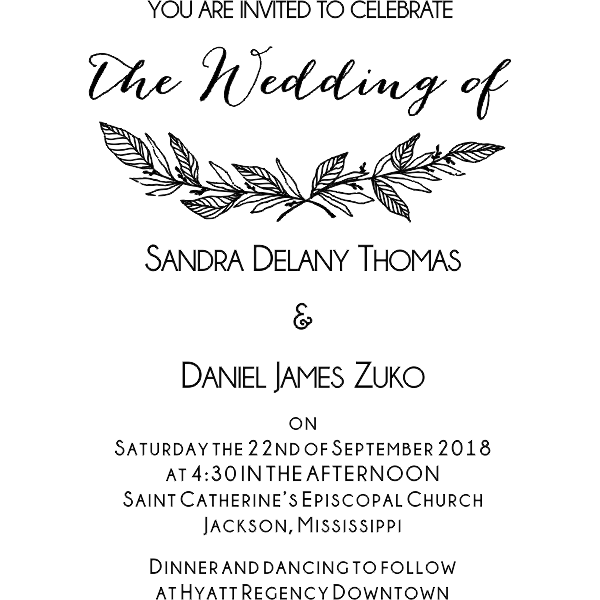 Invitation to a wedding formal Clearance