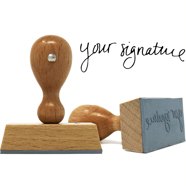 Extra Large Signature European Hand Stamp Simply Stamps