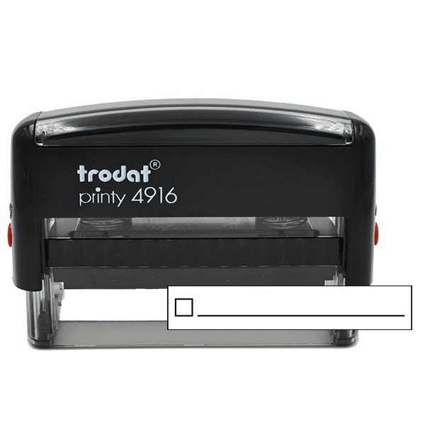 1 Line Checkbox Rubber Stamp 1 Line Checkbox Rubber Stamp