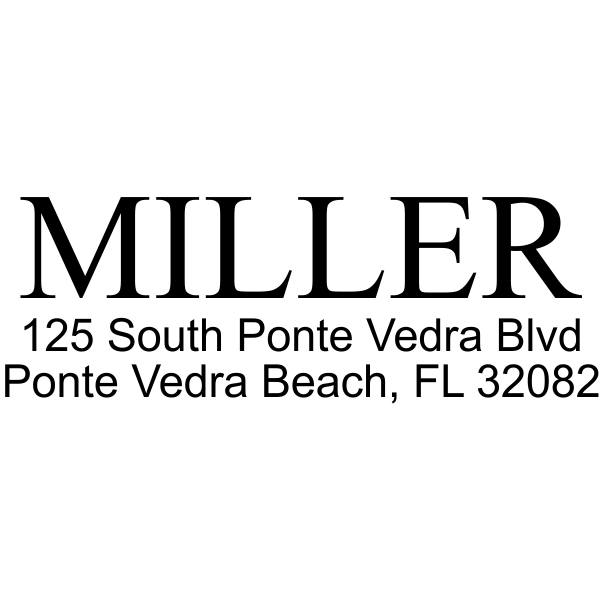 Bold Last Name Address Stamp Bold Last Name Address Stamp