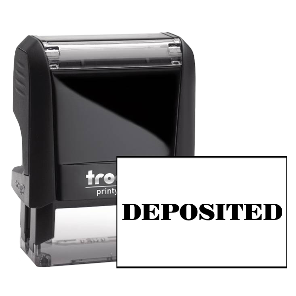 Deposited Check Mobile Rubber Stamp Simply Stamps