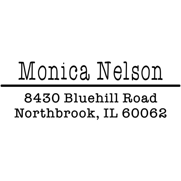 Nelson 3 Line Separator Address Stamp Nelson 3 Line Separator Address Stamp