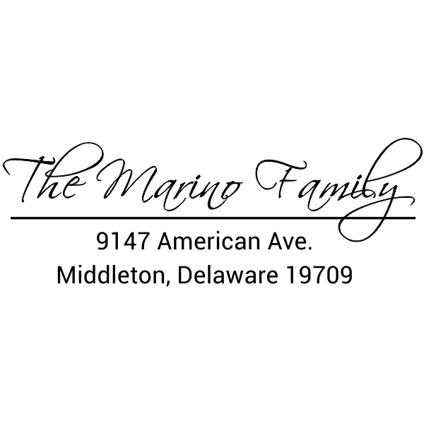 Marino Family Handwritten Address Stamp Marino Family Handwritten Address Stamp
