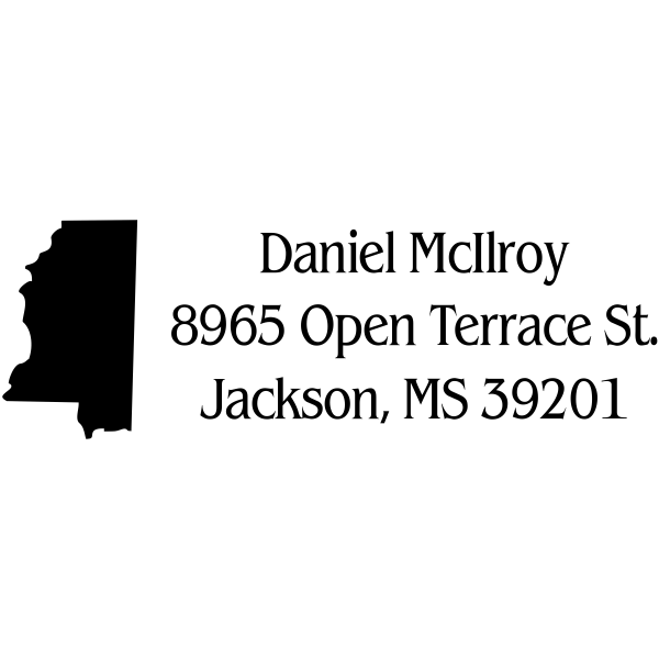 Mississippi Return Address Stamper Simply Stamps