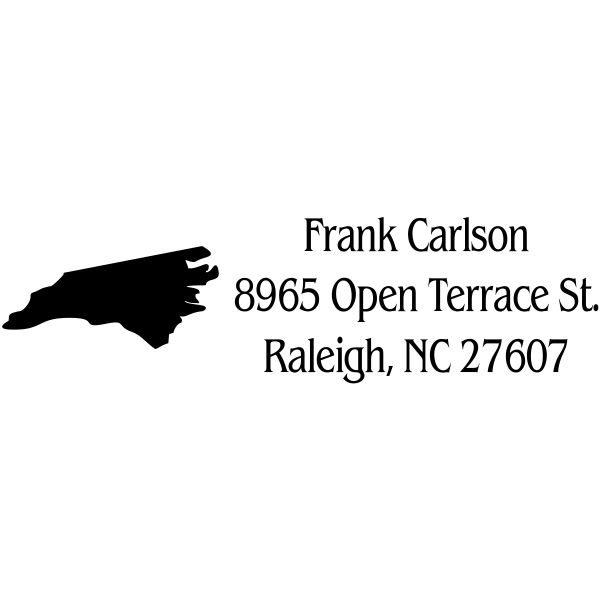 R-NC Self Inking Address Stamp Round Address Stamp North Carolina Personalized Stamp Address stamp Return Address Stamp