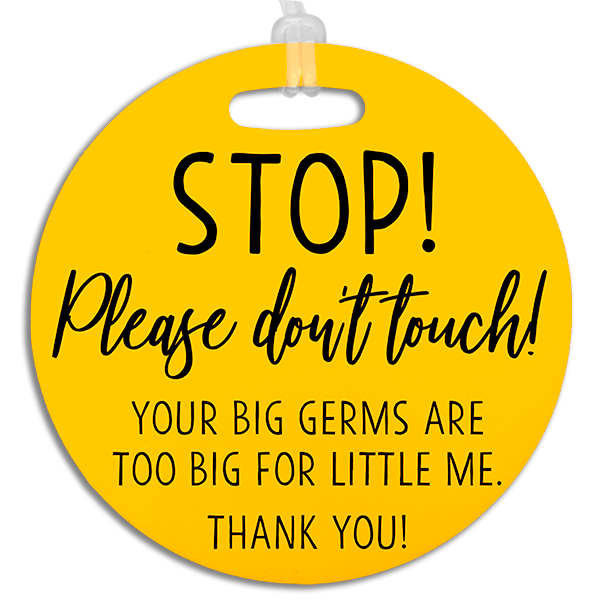 Baby Products 4 Pieces Do Not Touch Signs Dont Touch Baby Sign No Touching Baby Car Seat Sign Stroller Tag Car Seat Stop Sign With 2 Pieces Magic Ties And 2 Pieces