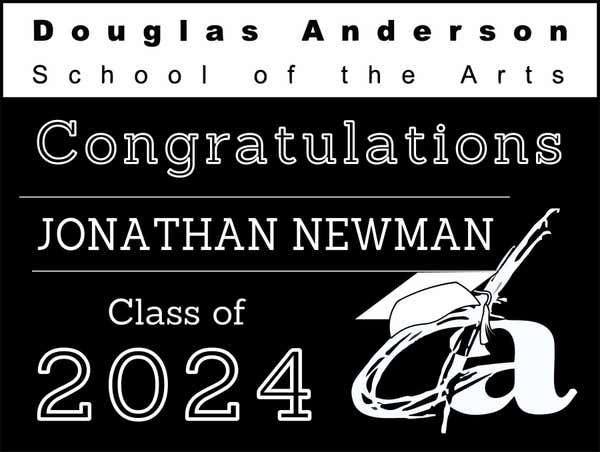Douglas Anderson Graduation Yard Sign Logo with Name