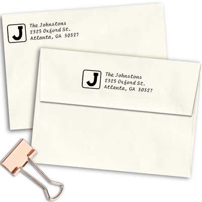 Monogram Initial Address Stamp - alternate view