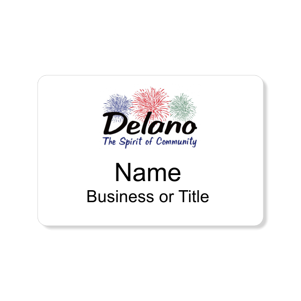 Delano Wine and Spirits Name Tag
