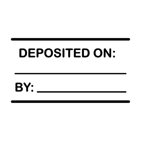 Custom Write in Deposited On Financial Stamp