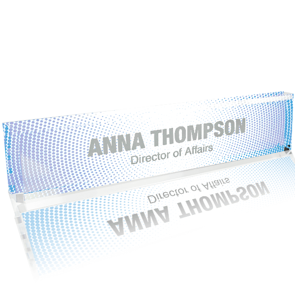 Halftone Full Color Acrylic Desk Block