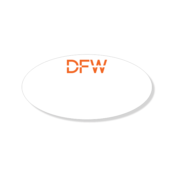 DFW Reusable Oval Name Tag